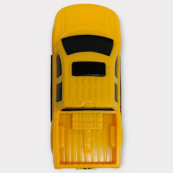 Çek Bırak Arabalar 10 Cm - Sarı Pick-Up - Resim 5