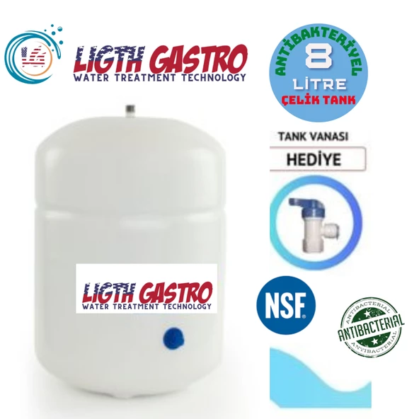 LİGHT GASTRO SİYAH POMPALI MONTAJ DAHİL 8 LİTRE 5 FİLTRE 10 AŞAMA SU ARITMA CİHAZI - Resim 7