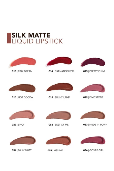 Kadife Dokulu Likit Mat Ruj - Silk Matte Liquid Lipstick - 010 TENDER TERRA - 8690604505371 - 6