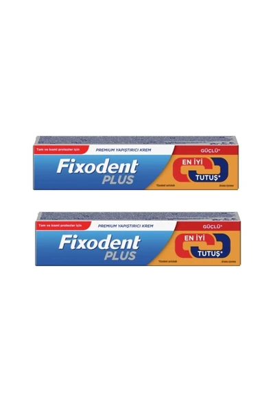 FİXODENT Plus 40g Diş Protez Yapıştırıcı Krem 2 Paket