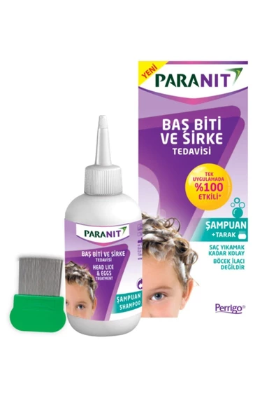 PARANİT Bit Ve Sirke Şampuanı+ Metal Tarak Hediyeli 100ml