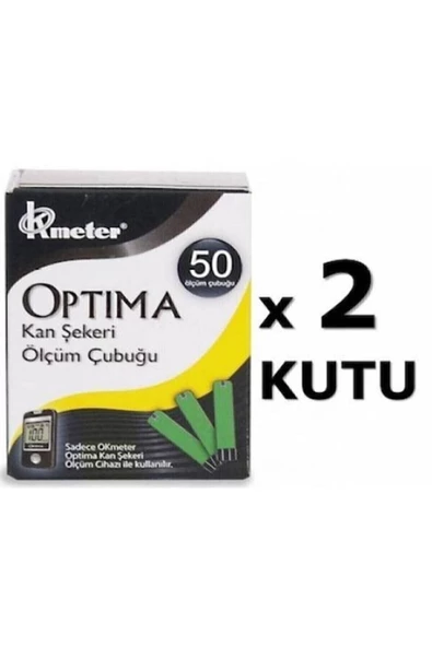 OPTİMA Seker Ölçüm Stribi (çubuğu) 50'li X 2 Kutu