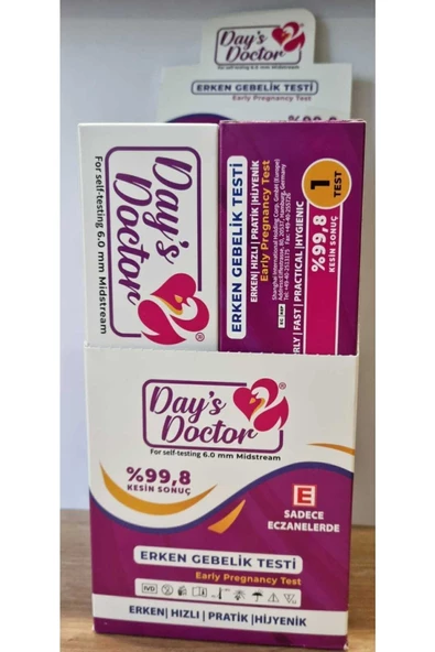 DAYS DOCTOR Day's Doctor Early Erken Gebelik Testi %99.8 | 1 Adet Test