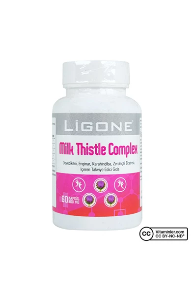 LİGONE Milk Thistle Deve Dikeni, Enginar, Karahindiba, Zencefil 60 Kapsül