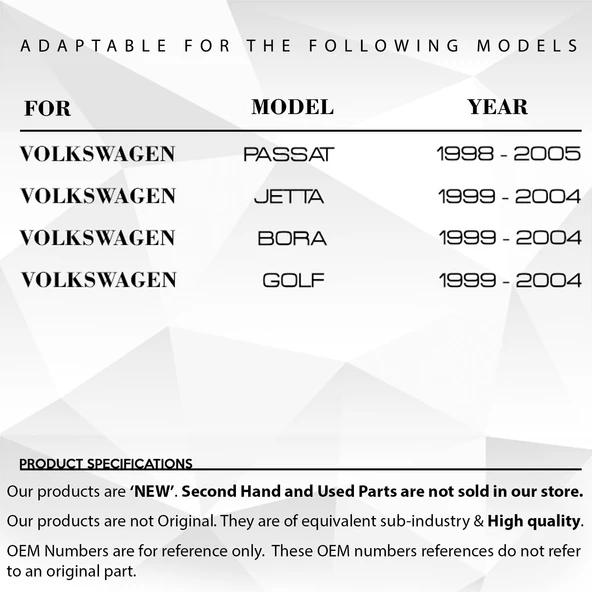 VW Golf, Bora, Jetta, Passat için Cam Düğmesi Çerçeve Kapağı- Siyah - 10