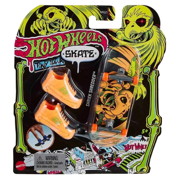 HPG21 Hot Wheels Skate Neon Temalı Parmak Kaykay ve Ayakkabı Paketleri - 4