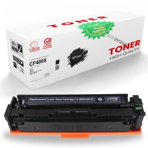 HP CF400X Siyah /M252MFP/M277/ Uyumlu Muadil Toner