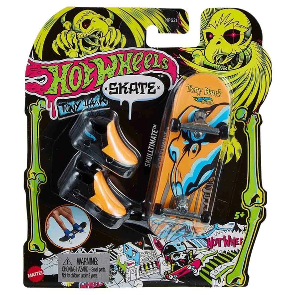 HPG21 Hot Wheels Skate Neon Temalı Parmak Kaykay ve Ayakkabı Paketleri - 5