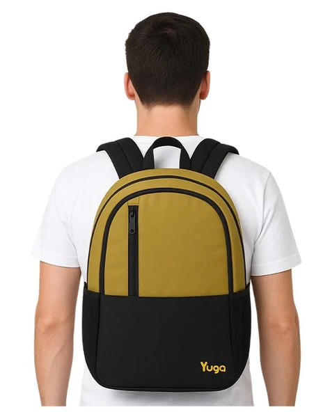 Yuga Dört Gözlü Sırt Çantası Yağ Yeşili - Resim 5