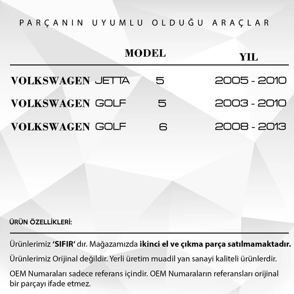 VW Jetta 5,Golf 5-6 için Sol Ön Cam Açma Düğme Çerçevesi- SİYAH - 2