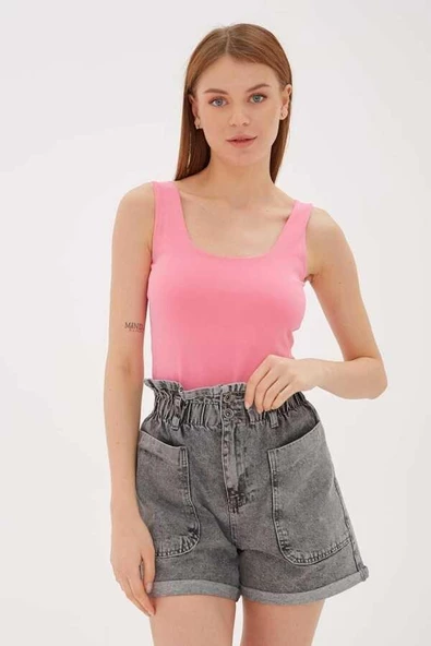 FASHION FRIENDS KADIN KARE YAKA KALIN ASKILI ATLET 23Y-ATL0266K2 - 11