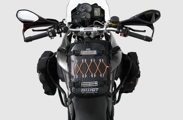 Forte Gt 70652 Adventure Motosiklet Depo Üstü Çanta 10 Litre Siyah Turuncu - 2
