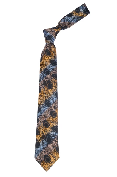 Erkek Motif Desenli Kravat - Resim 3