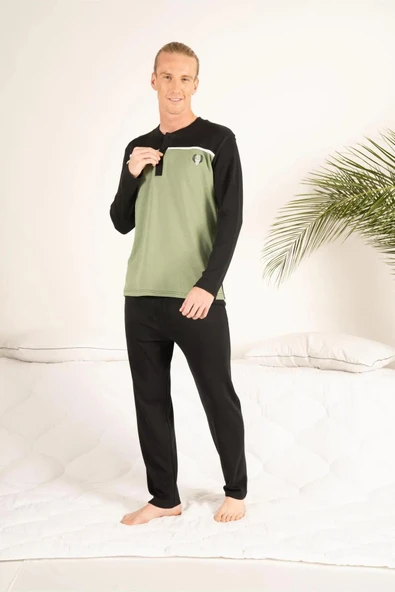 Estiva 23407 Erkek Kışlık Yuvarlak Yaka Penye Pijama Takımı - 10