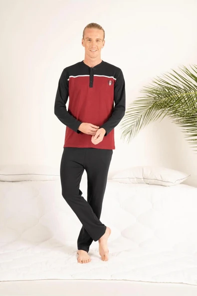Estiva 23407 Erkek Kışlık Yuvarlak Yaka Penye Pijama Takımı - 5