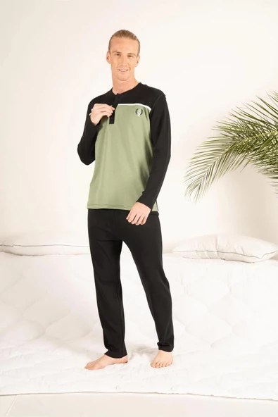 Estiva 23407 Erkek Kışlık Yuvarlak Yaka Penye Pijama Takımı - 10