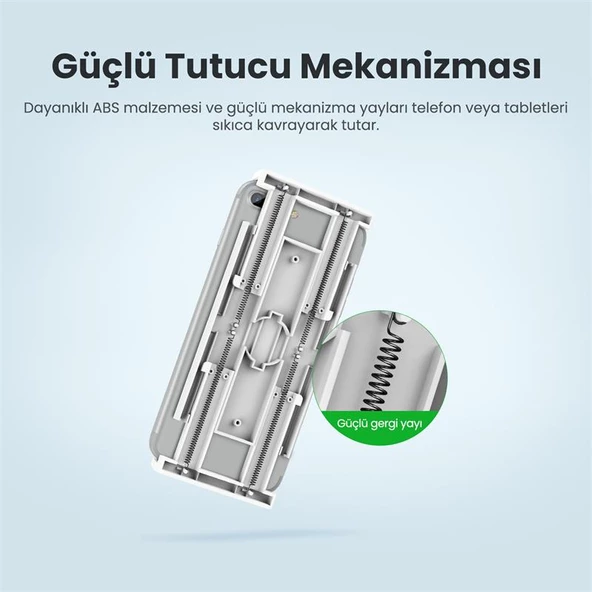 UGREEN FLEXIBLE ESNEK YATAK MASA TELEFON TUTUCU SIYAH 80906 - 3