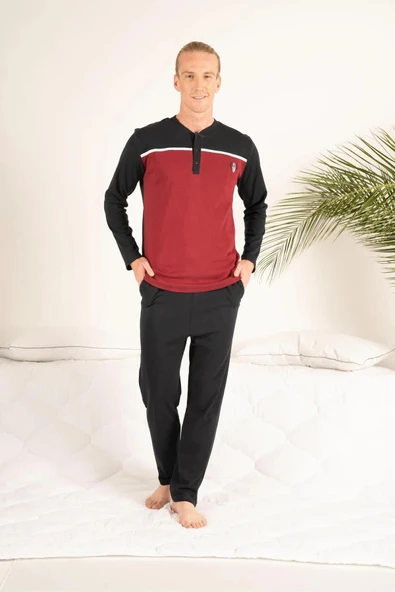 Estiva 23407 Erkek Kışlık Yuvarlak Yaka Penye Pijama Takımı - 6