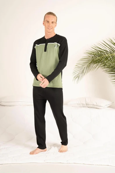 Estiva 23407 Erkek Kışlık Yuvarlak Yaka Penye Pijama Takımı - 11