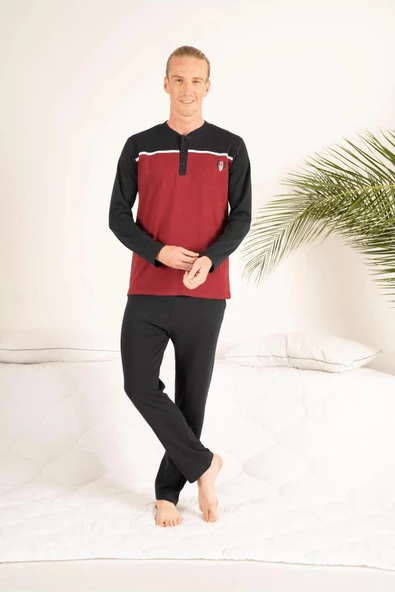 Estiva 23407 Erkek Kışlık Yuvarlak Yaka Penye Pijama Takımı - 5