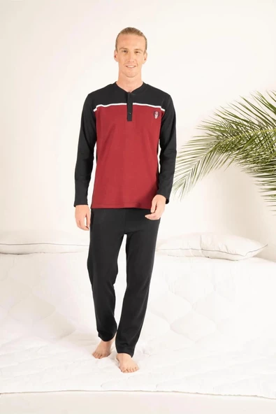 Estiva 23407 Erkek Kışlık Yuvarlak Yaka Penye Pijama Takımı