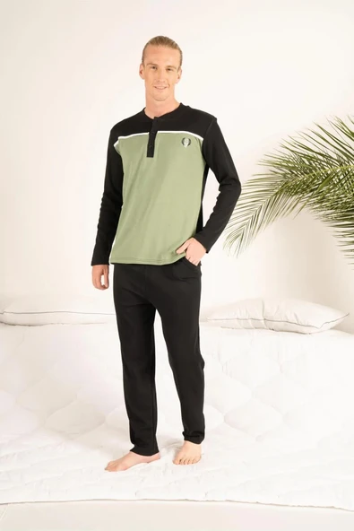 Estiva 23407 Erkek Kışlık Yuvarlak Yaka Penye Pijama Takımı - 12
