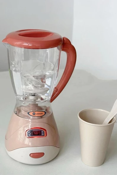 Işıklı Sesli Fonksiyonlu Oyuncak Blender, Eğlenceli- Eğitici Oyuncak Küçük Ev Aletleri - 2