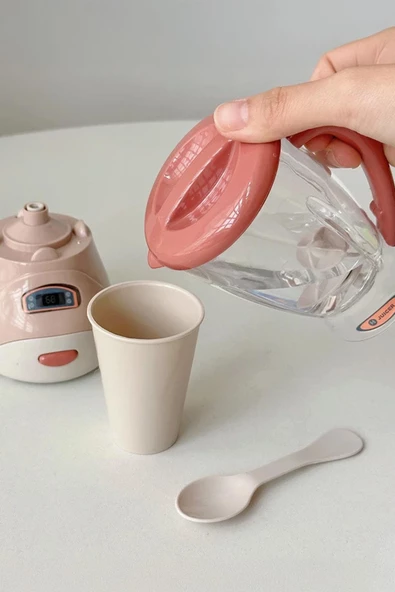 Işıklı Sesli Fonksiyonlu Oyuncak Blender, Eğlenceli- Eğitici Oyuncak Küçük Ev Aletleri - 7