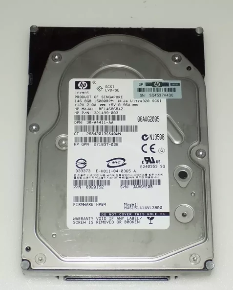 HP BF1468A4B3 146.8 GB 15K ULTRA 320 SCSI HARD DRIVE GARANTİLİTEŞHİR ÜRÜNÜ
