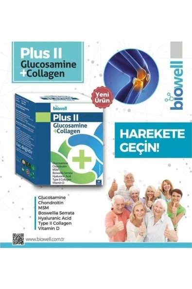 Biowell Plus II Glucosamine + Collagen 60 Kapsül - 3