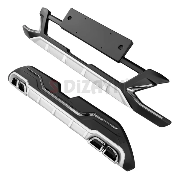 S-Dizayn Kia Sportage Ön ve Arka Tampon Koruma Difüzör Seti 2022 Üzeri A+ Kalite - Resim 3