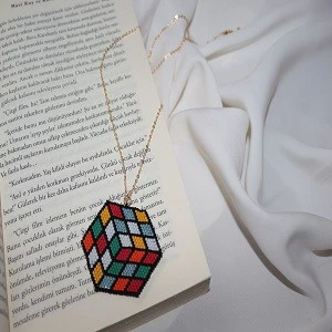El Yapımı Miyuki Rubik Küp Kolye - 3