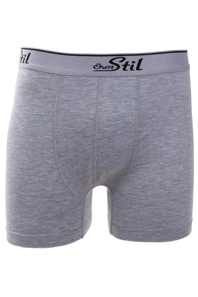 Ören Stil 44-8032 Gri 3'lü Paket Erkek Pamuklu Likralı Boxer - 4