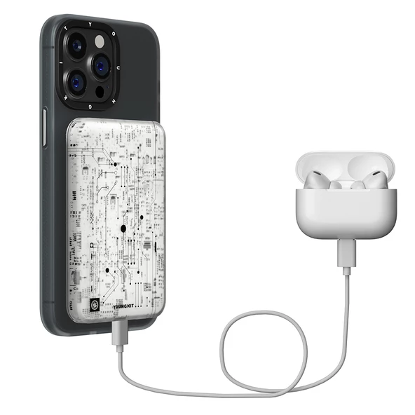 Youngkit Youngkit Tech Hızlı Şarj Özellikli Wireless Powerbank 15W 5000mAh - 5