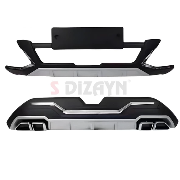 S-Dizayn Kia Sportage Ön ve Arka Tampon Koruma Difüzör Seti 2022 Üzeri A+ Kalite - Resim 2