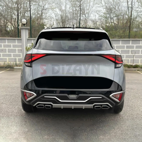 S-Dizayn Kia Sportage Ön ve Arka Tampon Koruma Difüzör Seti 2022 Üzeri A+ Kalite - Resim 5