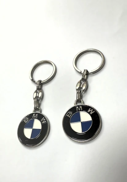 BMW Logolu Metal Otomobil Anahtarlığı 2 ADET - 2