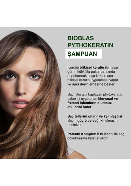 Bioblas Professional Saç Dökülmesine Karşı Onarıcı Phytokeratin Şampuanı 1000 ML - 4