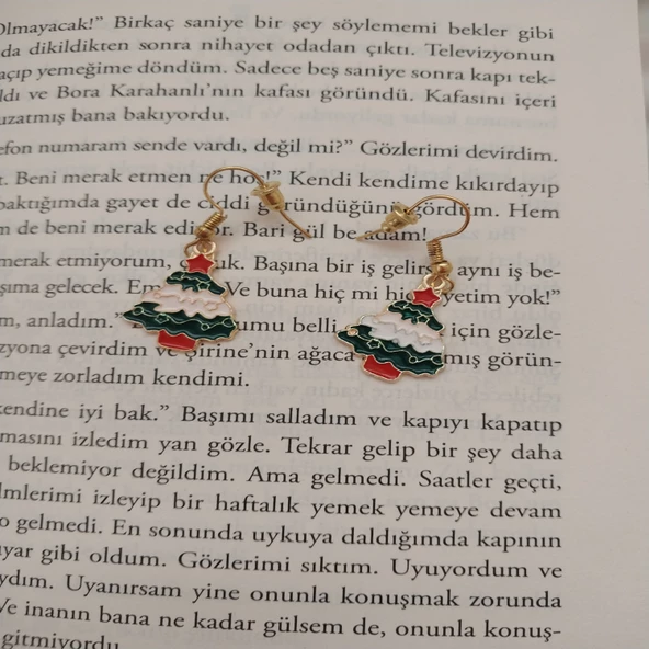 Mineli Çam Ağacı Küpe - 4