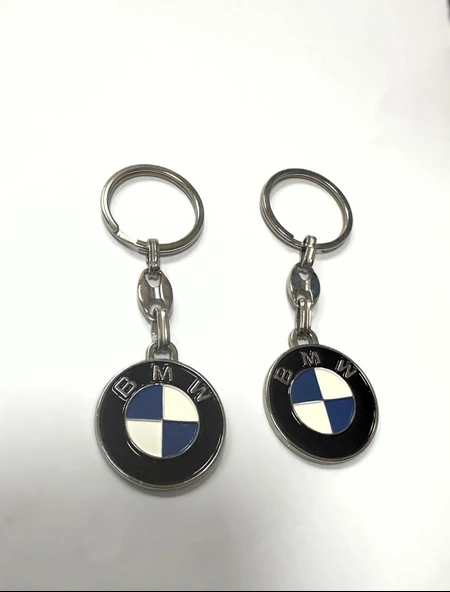 BMW Logolu Metal Otomobil Anahtarlığı 2 ADET - 3