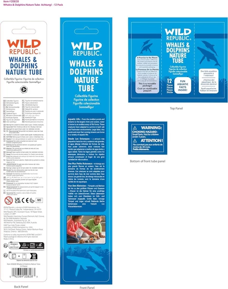 Wild Republic Whales & Dolphins Nature Tube 12 pcs. 20828 - Resim 2