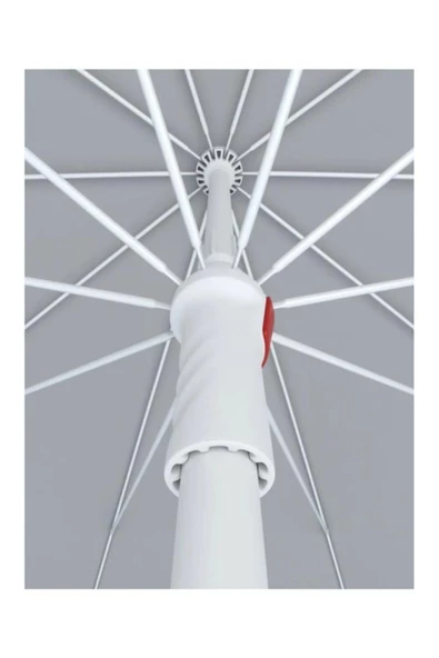 ESK 10 Telli Plaj Balkon Bahçe Şemsiyesi Eğilebilir 200 Cm Çap Bidon Dahil - 7