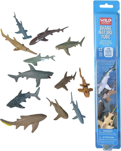 Wild Republic Shark Nature Tube 12 pcs. 12757 - 1