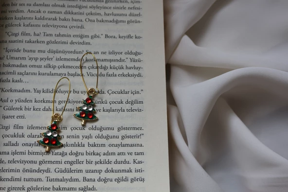 Taşlı Yılbaşı Ağacı Küpe - 2