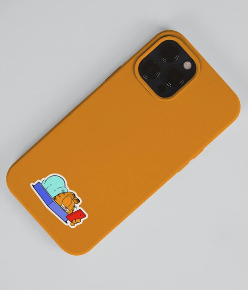 Garfield 2 Li Sticker Set Parlak Kağıt-Animasyon çıkartmaları Garfield Kedi etiket yapıştırmaları - 5