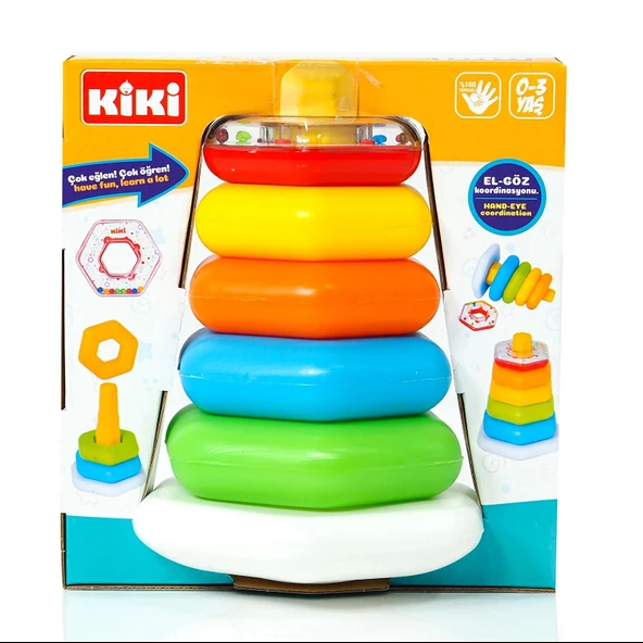 Kiki Renkli Altıgen Halkalar Çıngıraklı Ae-1510