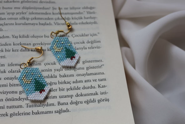 El Yapımı Miyuki Yılbaşı Küpe - 2