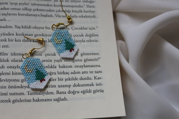 El Yapımı Miyuki Yılbaşı Küpe - 5