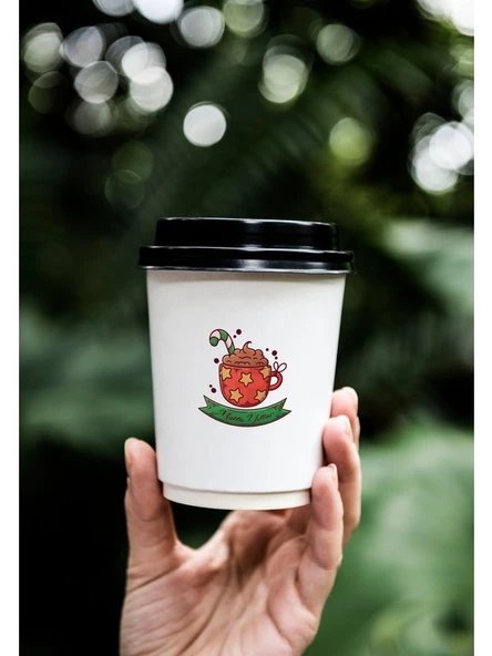 Yılbaşı - Merry Christmas -Yeni Yıl Temalı Sticker Set -16 Parça- 2 Li set etiket kağıdı - 2