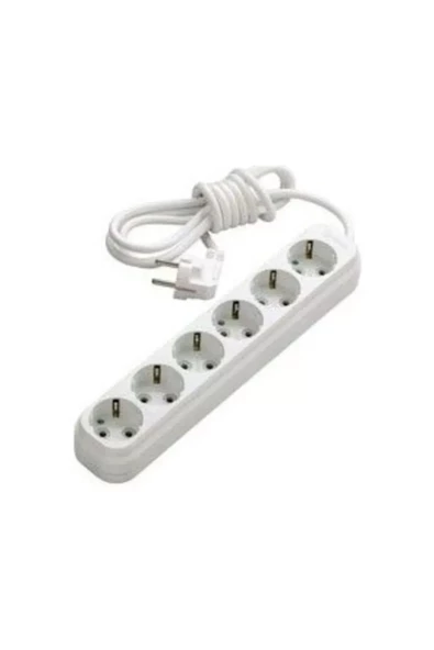 6'lı 2 mt Düz Topraklı Grup Priz   -81835